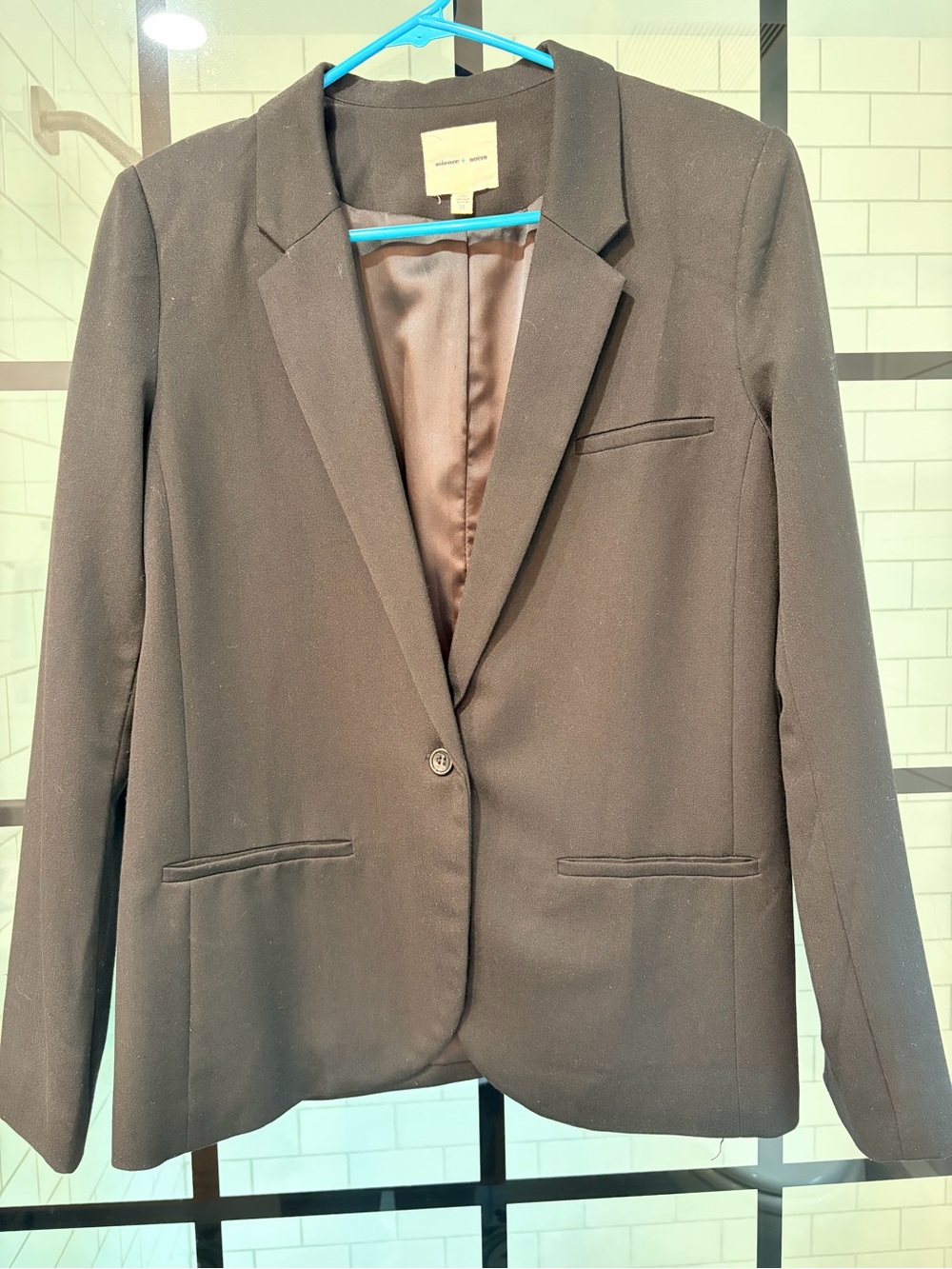 silence + noise Black Single-Button Women's Blazer
